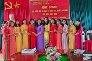 HỘI NGHỊ NHÀ GIÁO, CÁN BỘ QUẢN LÝ, NGƯỜI LAO ĐỘNG TRƯỜNG PTDTBT TH NAM LA NĂM HỌC 2022 - 2023